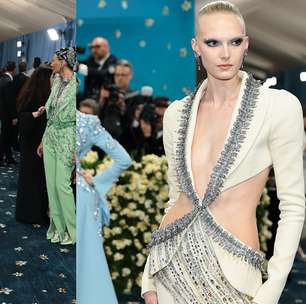 Modelo Alex Consani brilha, literalmente, com vestido de mais de 18 mil cristais Swarovski