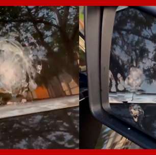 Vídeo mostra como ficou carro de Rossi, goleiro do Flamengo, após ataque a tiros no RJ