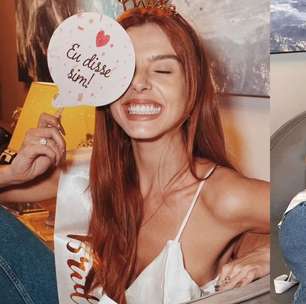Giovanna Lancellotti opta por look casual para festa 'pré-wedding' e reúne famosos