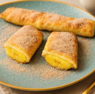 Cartola na airfryer: sobremesa fácil de banana e queijo