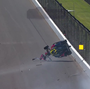 Indy: Simpson decola e Larson para no muro em treino para a Indy 500