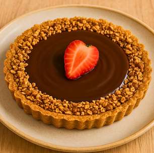 Torta de chocolate sem trigo: crocante, cremosa e sem forno