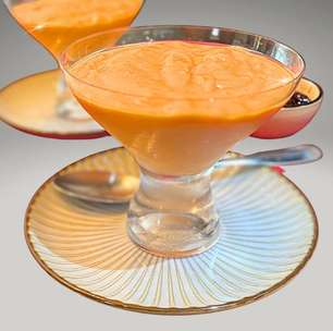 Creme de papaya saudável 2 ingredientes: sem sorvete e açúcar