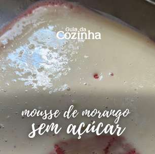 Mousse de morango - sem açúcar