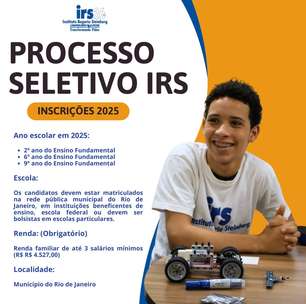 Instituto Rogerio Steinberg abre inscrições para programa voltado a alunos superdotados em vulnerabilidade social
