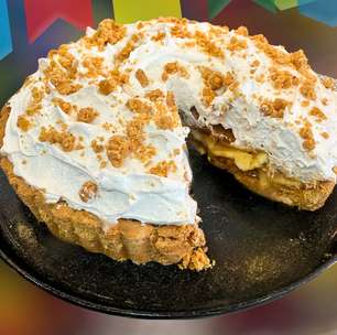 Banoffee de paçoca sem trigo: torta junina fácil, virou febre