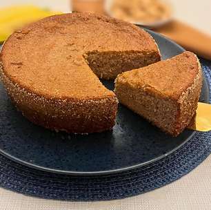 Bolo sem farinha de banana e amendoim: gosto de quero mais