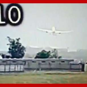 Vídeo inédito de câmera de segurança mostra decolagem e queda de avião na Índia