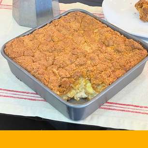 Cuca de banana com paçoca: cremosa, crocante e fácil