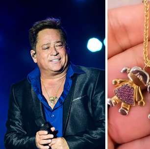 Leonardo usa colar de R$ 30 mil dado por Virginia e Zé Felipe em show no São João de Caruaru