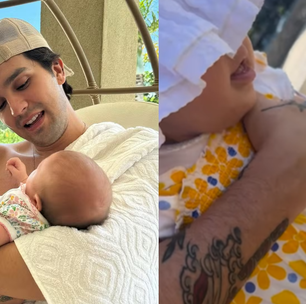 Luan Santana compartilha registro raro e mostra filha conhecendo o mar pela primeira vez