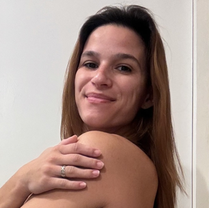Jade Barbosa mostra barriga saliente de primeira gravidez