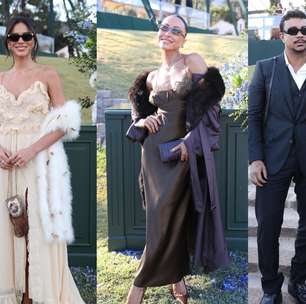 Casamento de Giovanna Lancellotti: famosas apostam em looks com decote, fenda e vazados. Veja fotos de Sabrina Sato, Bruna Marquezine e mais!