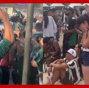 Euforia e frustração: veja as reações das torcidas de Palmeiras e Botafogo com gol de Paulinho