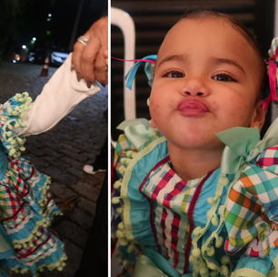 Fofura: Mavie surge em novas fotos vestida de 'caipira' pra Festa Junina com Bruna Biancardi; veja