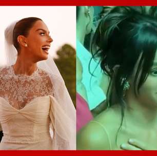 Bruna Marquezine viraliza ao disputar buquê em casamento de Giovanna Lancellotti e Gabriel David