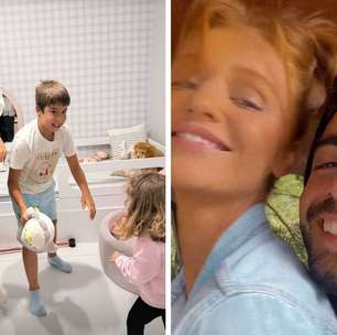 Scooby mostra reencontro de filho com irmãos que moram com Luana Piovani em Portugal