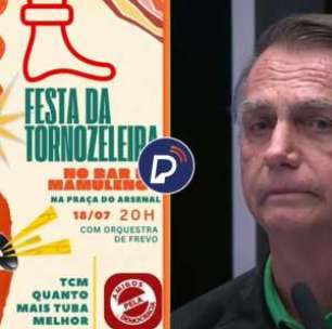 Bar no Recife faz Festa da Tornozeleira com cerveja a R$ 13 em comemoração à ação contra Bolsonaro