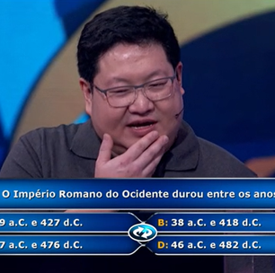 Participante do 'Quem Quer Ser Um Milionário?' abre mão de R$ 500 mil. Você saberia a resposta?