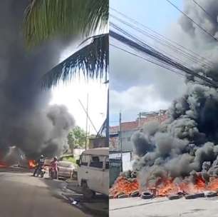 VÍDEO: Populares realizam protesto e interditam via no bairro de Fazenda Coutos, em Salvador