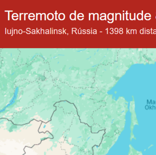 Terremoto de grande magnitude atinge a Rússia e dispara alertas de risco de tsunami pelo mundo