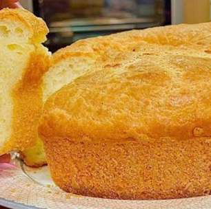Pão de queijo caseiro grande e fácil de fazer vai te surpreender com o resultado