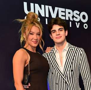 Filho caçula de Faustão chega com ex-bailarina do pai 17 anos mais velha em festa