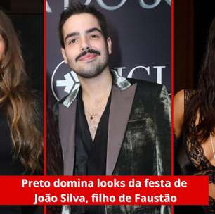 João Silva: preto domina looks na festa do filho do Faustão