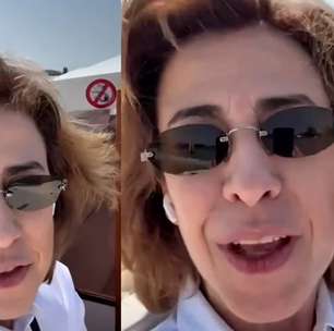 Fernanda Torres curte passeio de lancha a caminho do Festival de Cinema de Veneza: 'Ainda estou aqui'