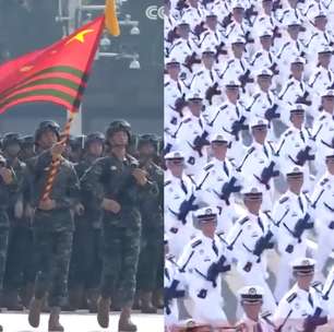 Maior desfile militar da China: escala e sincronia de soldados impressionam