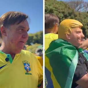 Ato em Brasília tem 'Trump', sósia de Bolsonaro e pedido por anistia