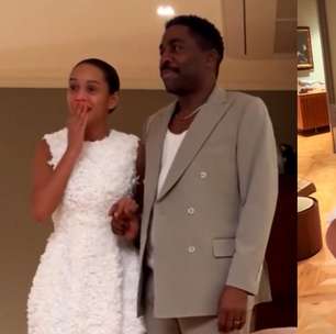 Lázaro Ramos faz casamento surpresa para Taís Araújo e compartilha reação da atriz