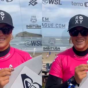 Vice no ranking, Laura Raupp supera lesão para vencer em estreia na etapa da WSL em SC: 'Deu certo'