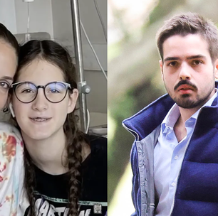 Emocionado, João Silva se despede da ex-enteada Anne-Marie, filha de Schynaider Moura, em velório