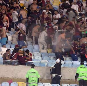 Fluminense x Lanus é paralisado por briga na arquibancada