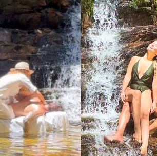 Dado Dolabella leva nova namorada na mesma cachoeira em que ia com Wanessa