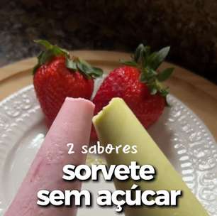 Sorvete sem açúcar - dois sabores