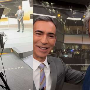 Bonner 'invade' estúdio do Jornal Hoje e faz suspense com Tralli: 'Está chegando a hora'