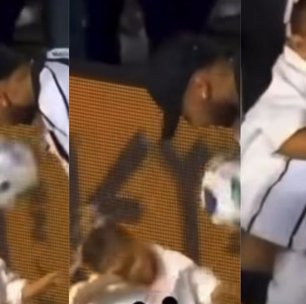 Foi grave? Filha de Neymar é atingida na cabeça por bola e cai no choro