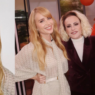 Feito na Itália e com fios metálicos: descobrimos o preço do look elegante e neutro de Angélica no 'Mais Você' - e está com desconto!