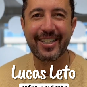 Lucas Leto sofre acidente no Rio de Janeiro