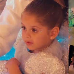 Maria Flor, filha de Virginia, ganha festa luxuosa com lustres de cristal e carruagem de princesa