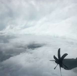 Veja imagens impressionantes feitas de dentro do olho do furacão Melissa