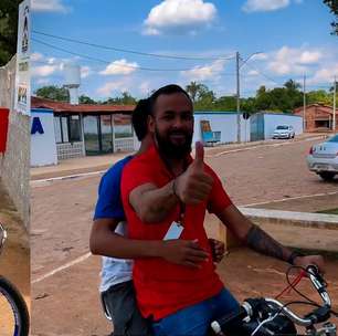 Diretor viraliza ao buscar alunos em casa com bicicleta motorizada: 'Dormiu até mais tarde'