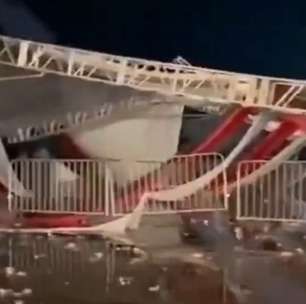 VÍDEO: Uma pessoa morre e dezenas ficam feridas após vento derrubar estrutura de festa em SP