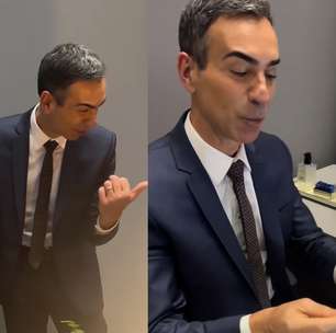 César Tralli mostra bastidores de chegada ao JN: 'Meu cantinho'