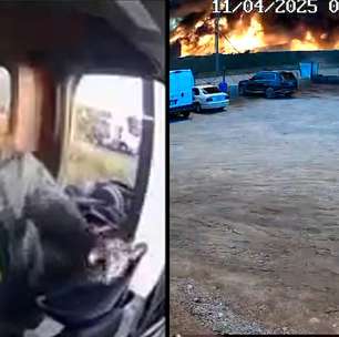 Vídeo flagra reação de motorista ao presenciar queda de avião da UPS nos EUA