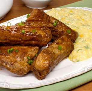 Costelinha de porco com creme de milho: faça para toda a família