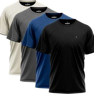 Kit 4 Camisas Dry-fit Sandrini Masculina Academia Treino UV -30%!