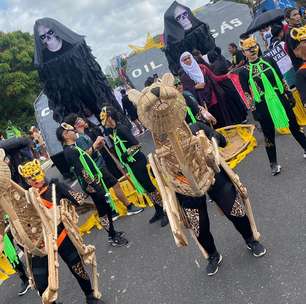 Em ritmo de 'carnaval', Bloco do Cerrado anima Marcha Global Pelo Clima na COP30
